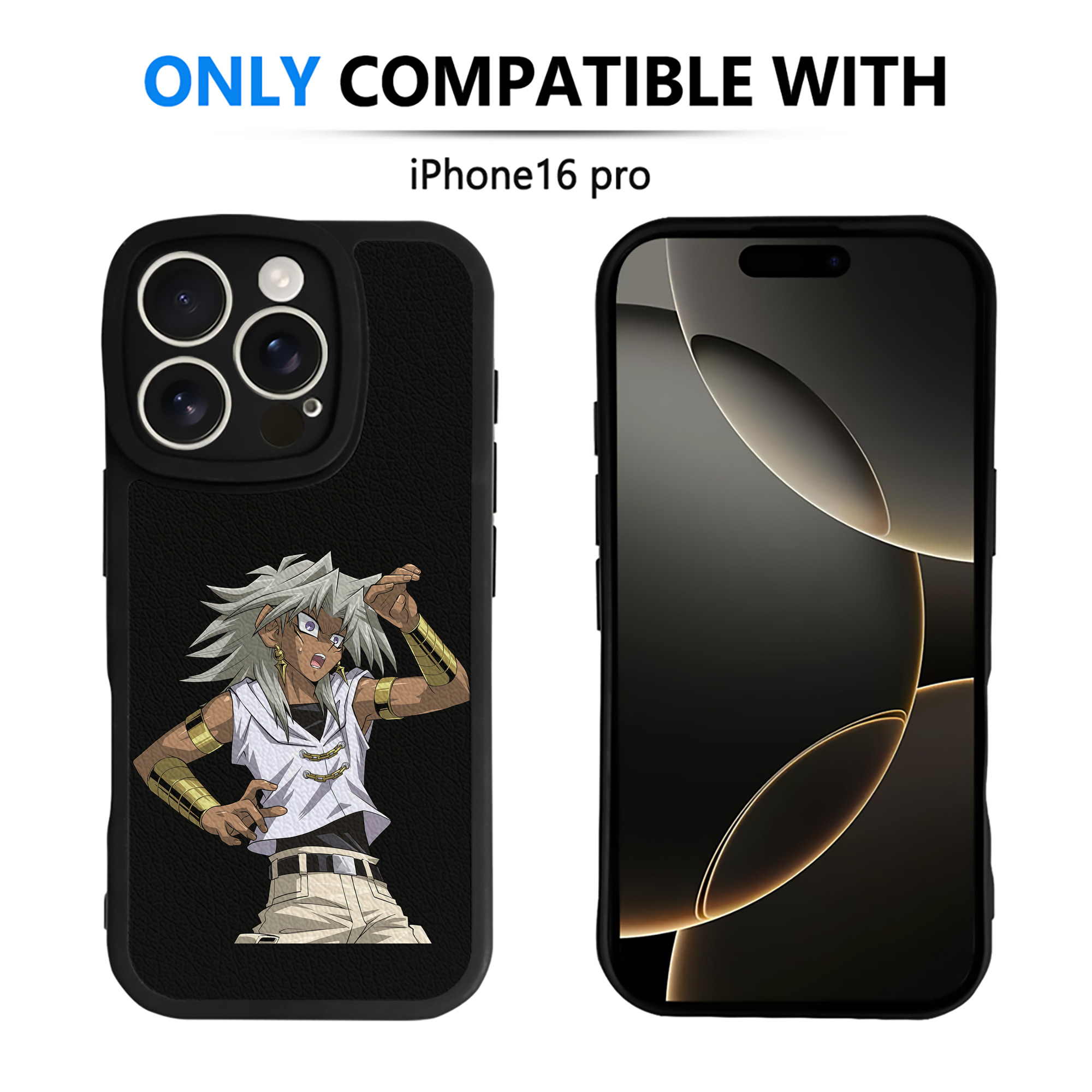 （画像用） 遊☆戯☆王 Yu-Gi-Oh! 【iPhone 16シリーズ対応】シリコンスマホケース（レザー調） 材質：シリコン